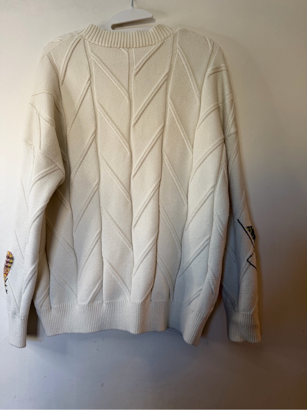 Ebossy Patchwork Embroidered Button Cardigan Sweater Size M Cottagecore - Picture 4 of 8